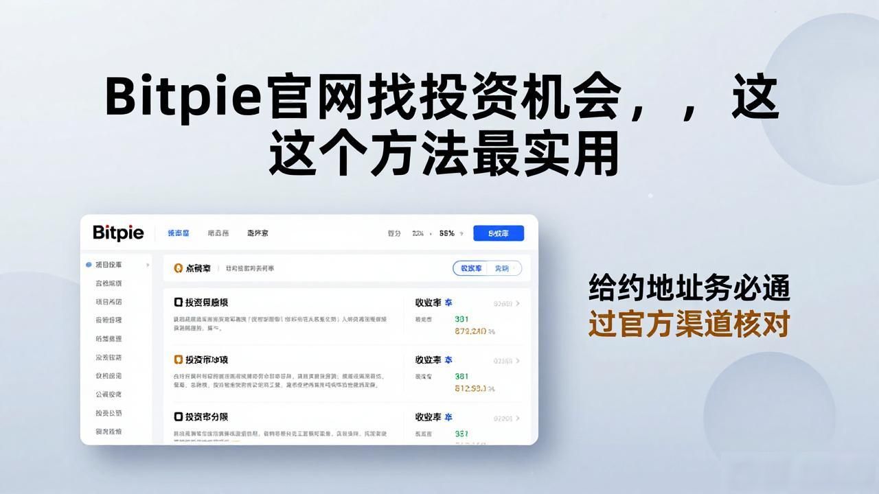 Bitpie官网公告区动态投资机会_Bitpie官网项目列表合约地址核对_如何在Bitpie官网中寻找投资机会？