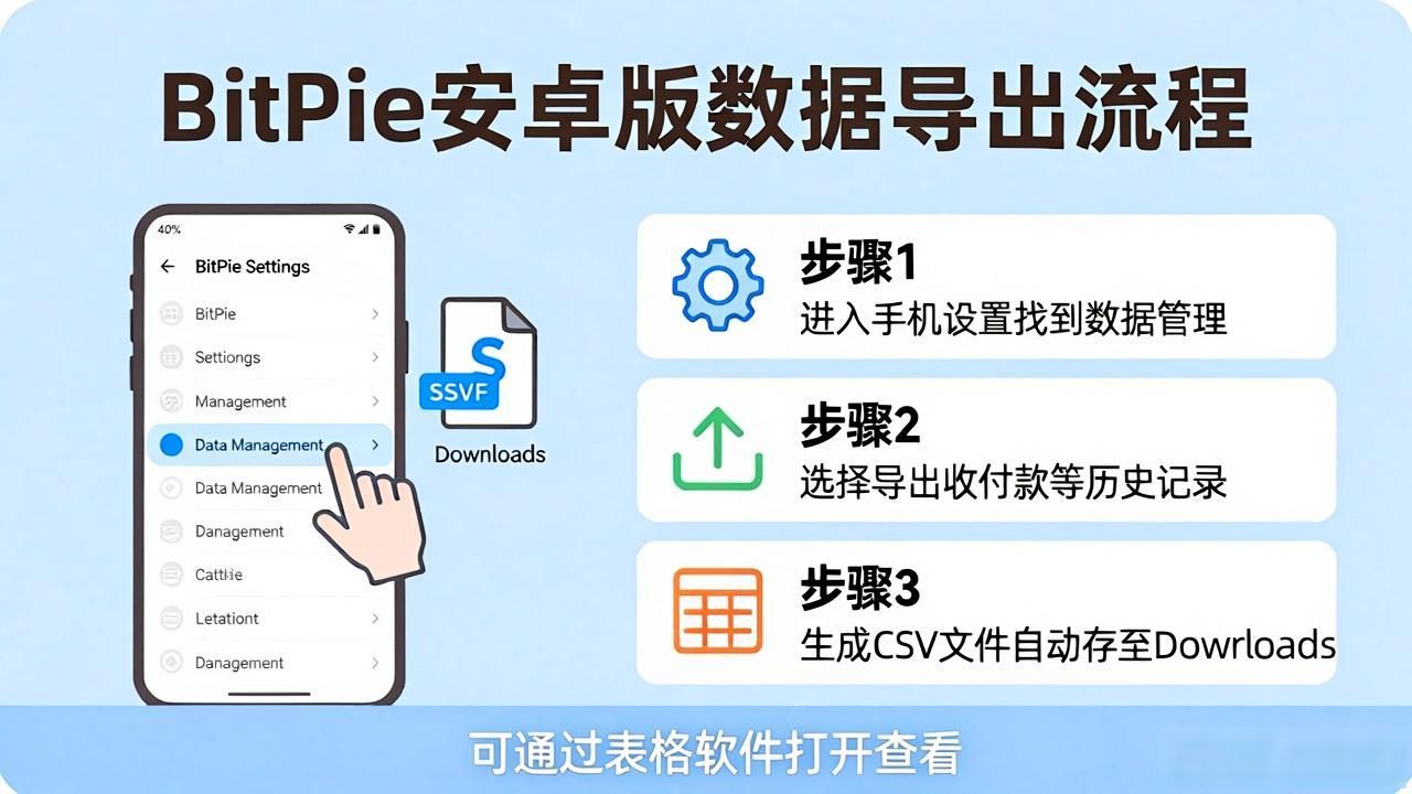 BitPie安卓版导出交易记录CSV_BitPie安卓版导出钱包私钥_如何通过 BitPie 安卓版进行数据导出