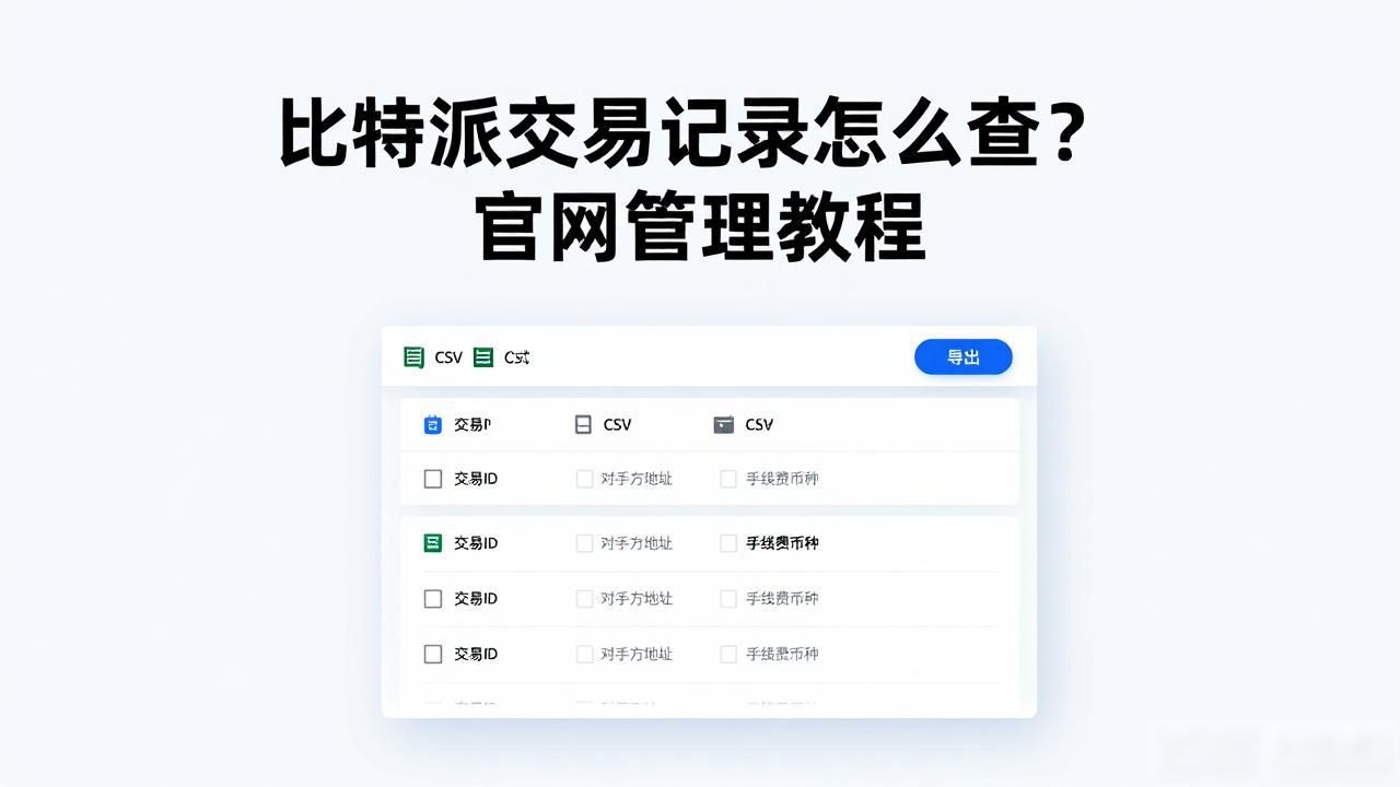 比特派官网的交易记录查看与管理_比特派交易记录管理方法_比特派官网交易流水查询