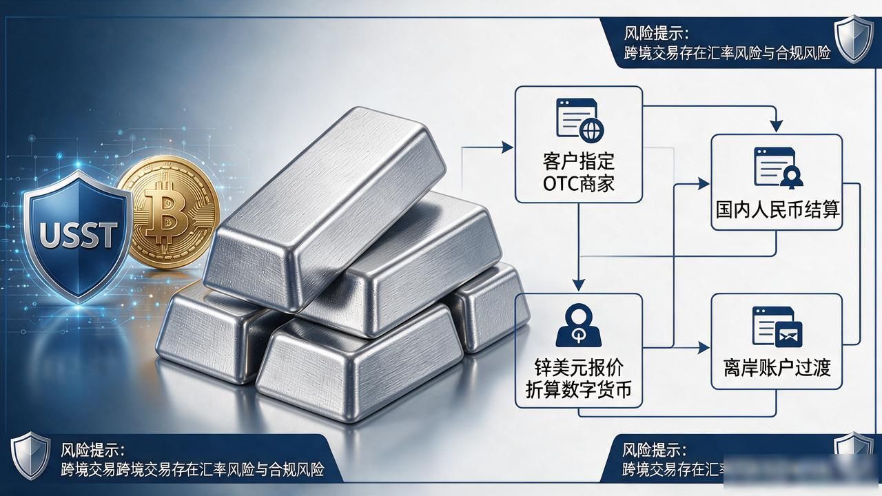 锌贸易USDT结算风险与合规_跨境锌交易数字货币支付流程_数字货币兑换金属锌
