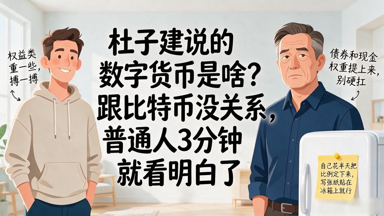 杜子建的数字货币_分散配置投资组合策略_股票债券基金现金黄金资产配置